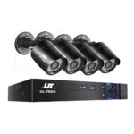 1080P CCTV Security Camera System 4CH HDMI Night Vision Motion Detection 20m