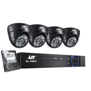 CCTV Security Camera System 1080P DVR 2MP 4 Dome Indoor 1TB HDD Night Vision Motion Alert Remote Access