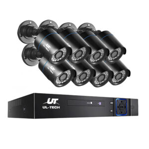 CCTV Security Camera System 1080P 8CH HDMI Night Vision Motion Detection Outdoor