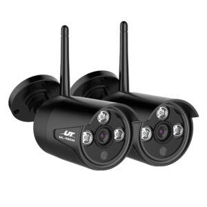 Wireless CCTV 2 Camera Set 3MP HD Outdoor Long Range P2P H.264+ IP66