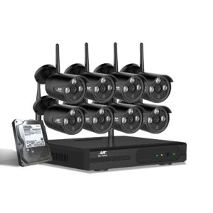 Wireless Security Camera System 8CH NVR 8x 3MP  Cameras 2TB HDD Outdoor