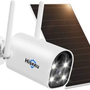 Hiseeu C40 Indoor/Outdoor WiFi Battery Camera With Solar Panel